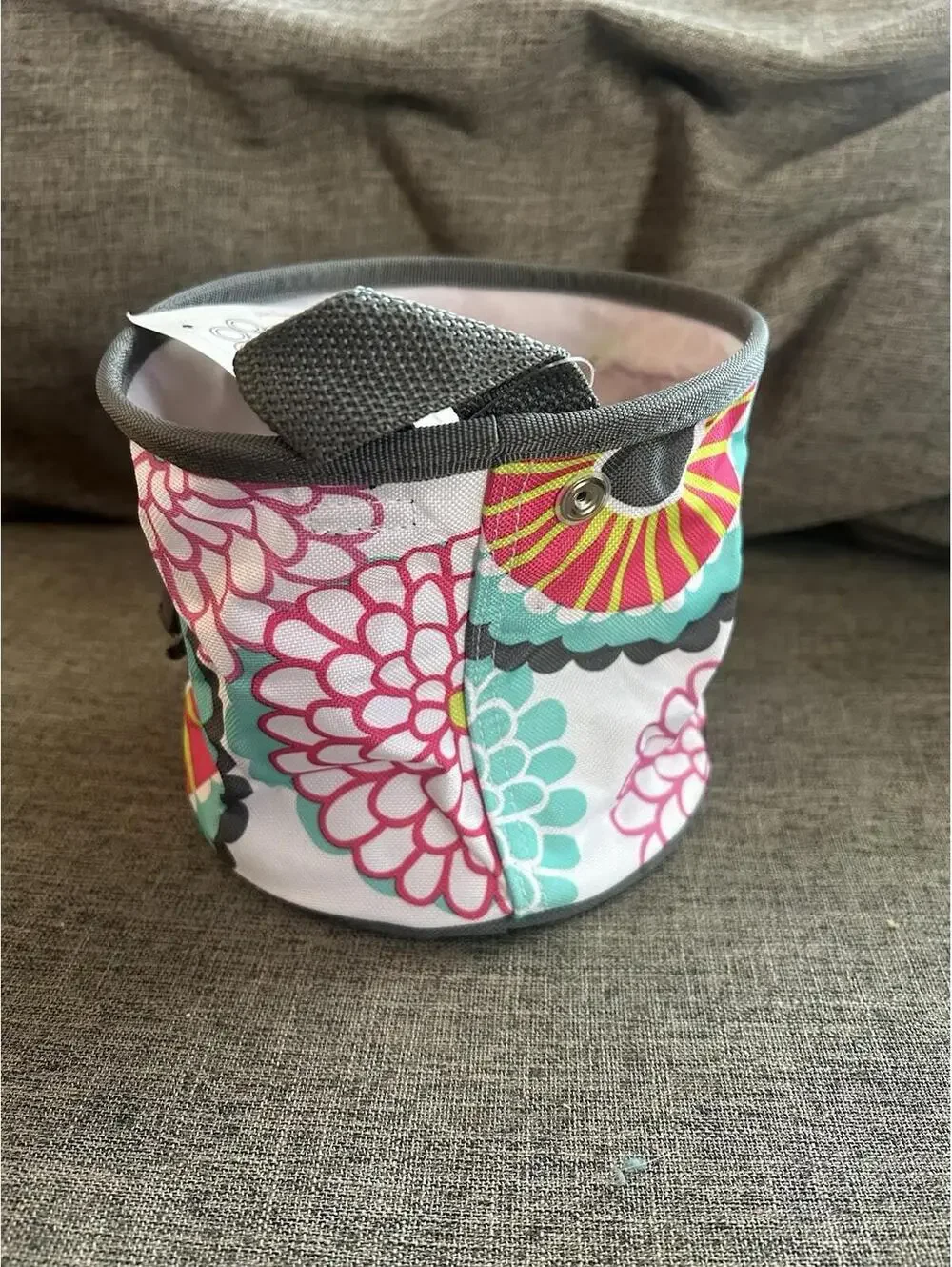 Thirty One Oh Snap Bin In Bubble Bloom Round Organization Caddy Floral New